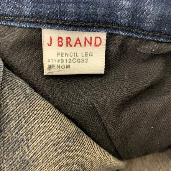 J Brand Pencil Leg Jeans Size 26 Dark Blue Wash 5-Pocket Stretch Denim - Picture 10 of 11